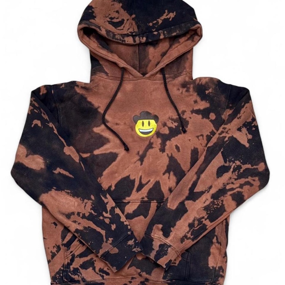 (3 for $30) Brown Tie-Dye Cowboy Emoji Hoodie 🤠